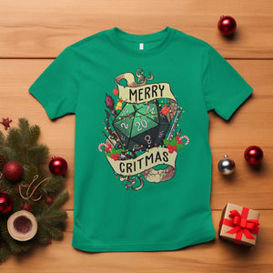 Funny Christmas Tabletop RPG T Shirt Merry Critmas D20 RPG Gamer Gaming TS11 Irish Green Print Your Wear