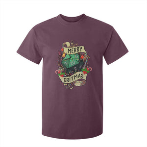 Funny Christmas Tabletop RPG T Shirt For Kid Merry Critmas D20 RPG Gamer Gaming TS11 Maroon Print Your Wear