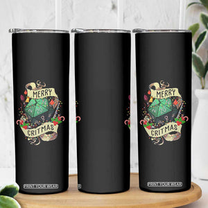 Funny Christmas Tabletop RPG Skinny Tumbler Merry Critmas D20 RPG Gamer Gaming TS11 Print Your Wear
