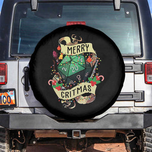 Funny Christmas Tabletop RPG Spare Tire Cover Merry Critmas D20 RPG Gamer Gaming TS11 No hole Black Print Your Wear