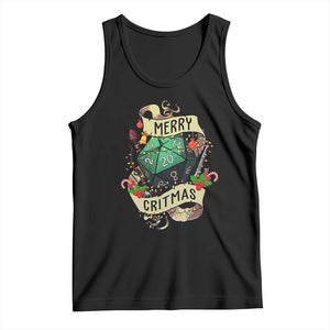 Funny Christmas Tabletop RPG Tank Top Merry Critmas D20 RPG Gamer Gaming TS11 Black Print Your Wear
