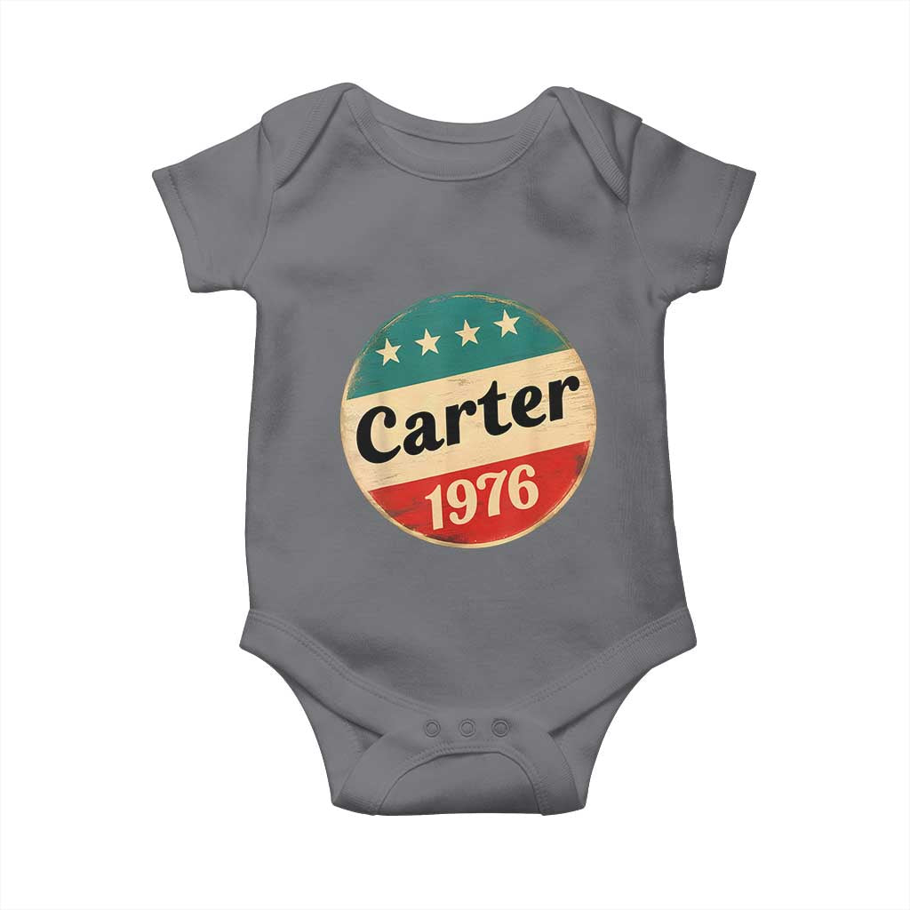 Jimmy Carter Supporter Baby Onesie 39th President U.S Presidential Election 1976 TS11 Charcoal Print Your Wear
