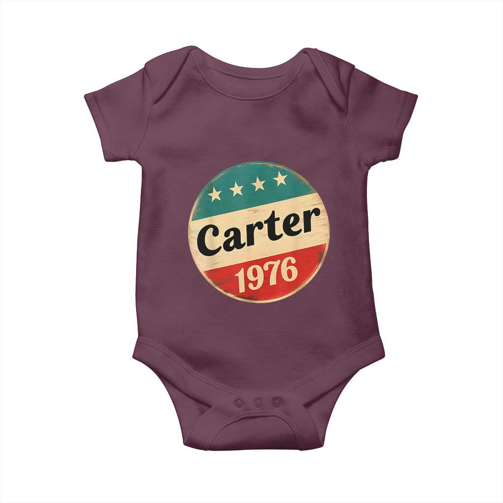 Jimmy Carter Supporter Baby Onesie 39th President U.S Presidential Election 1976 TS11 Maroon Print Your Wear