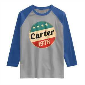 Jimmy Carter Supporter Raglan Shirt 39th President U.S Presidential Election 1976 TS11 Sport Gray Royal Print Your Wear