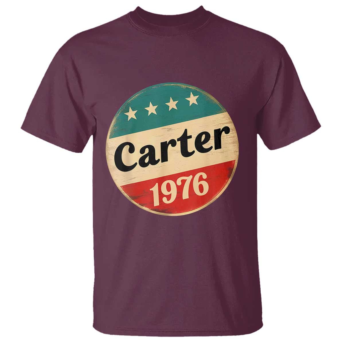 Jimmy Carter Supporter T Shirt 39th President U.S Presidential Election 1976 TS11 Maroon Print Your Wear
