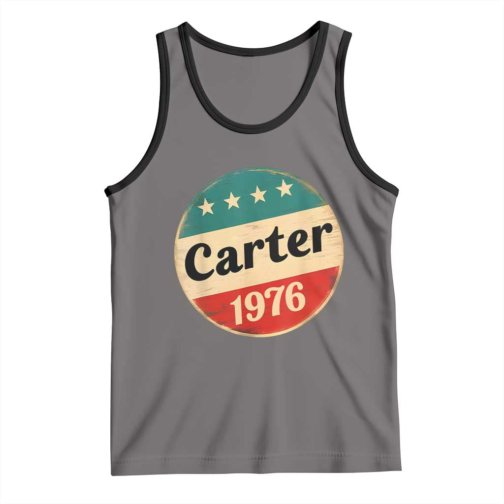 Jimmy Carter Supporter Tank Top 39th President U.S Presidential Election 1976 TS11 Deep Heather Black Print Your Wear