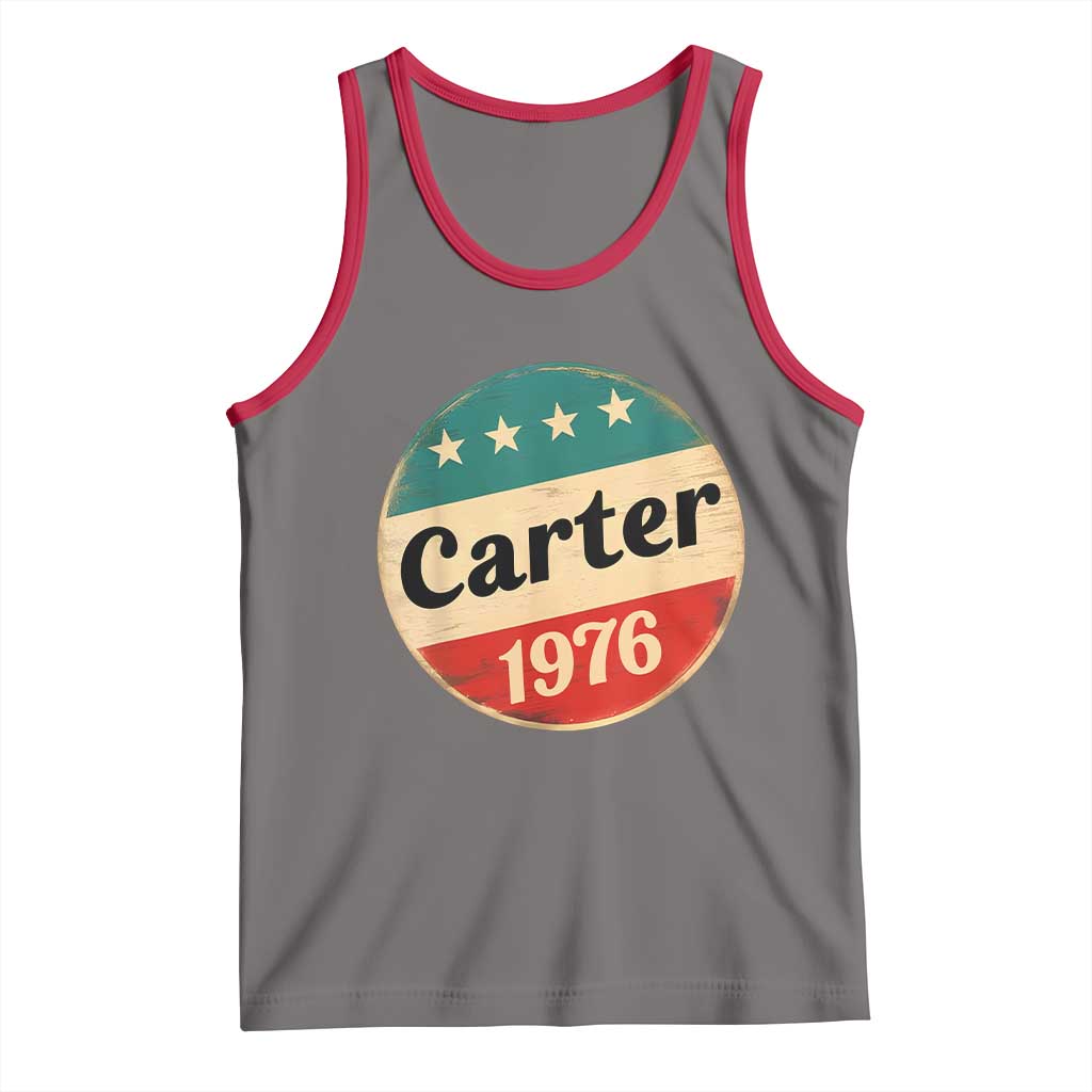 Jimmy Carter Supporter Tank Top 39th President U.S Presidential Election 1976 TS11 Deep Heather Red Print Your Wear