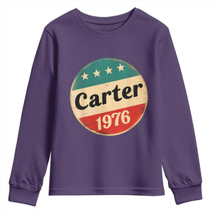 Jimmy Carter Supporter Youth Sweatshirt 39th President U.S Presidential Election 1976 TS11 Purple Print Your Wear