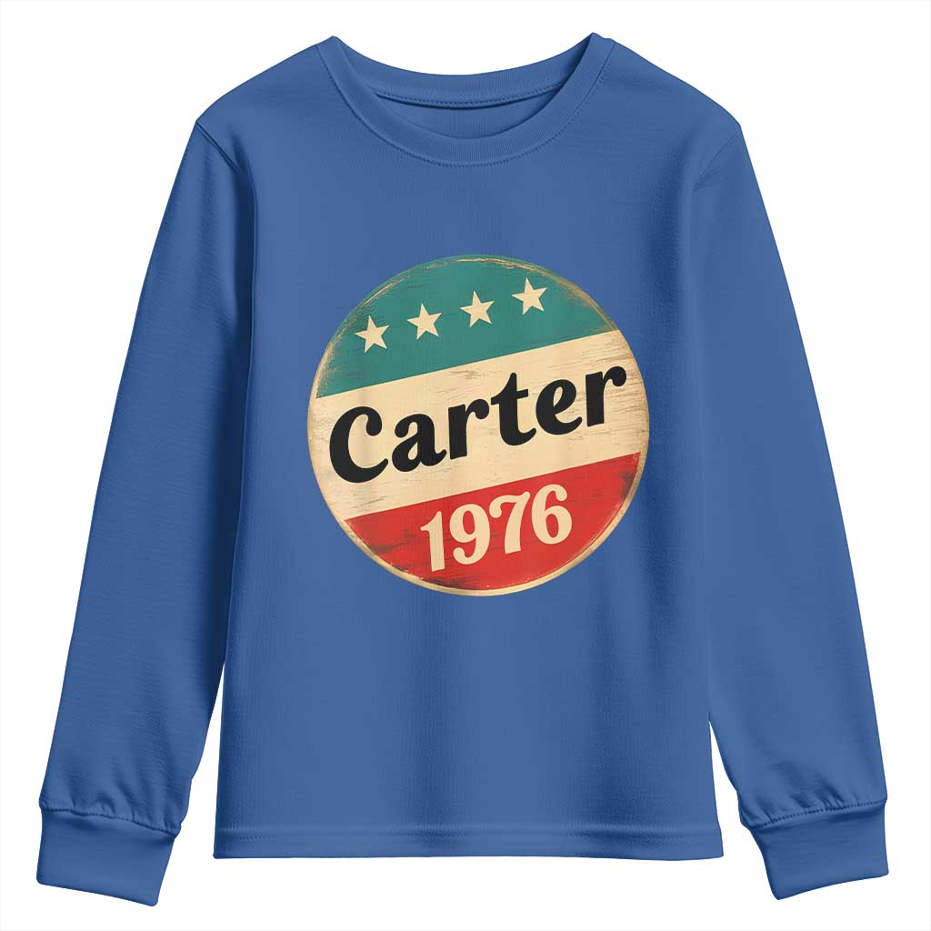 Jimmy Carter Supporter Youth Sweatshirt 39th President U.S Presidential Election 1976 TS11 Royal Blue Print Your Wear