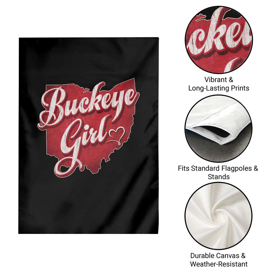 Funny Buckeye Girl Garden Flag Red Map Of Ohio State TS11 Print Your Wear