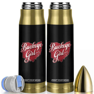 Funny Buckeye Girl Bullet Tumbler Red Map Of Ohio State TS11 Black Print Your Wear