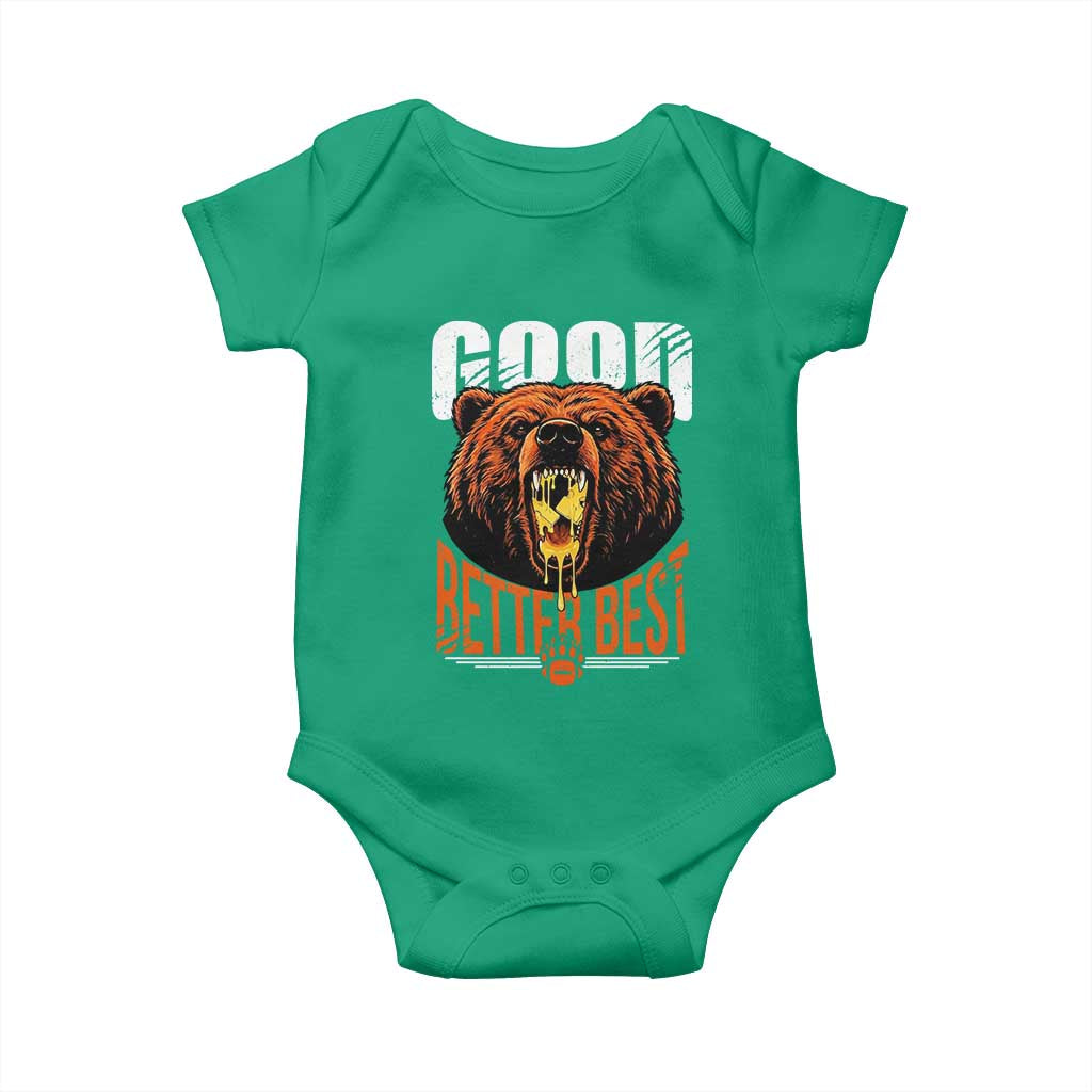 Funny Good Better Best Baby Onesie BR Eating Cheese CFB Football Fans TS11 Irish Green Print Your Wear