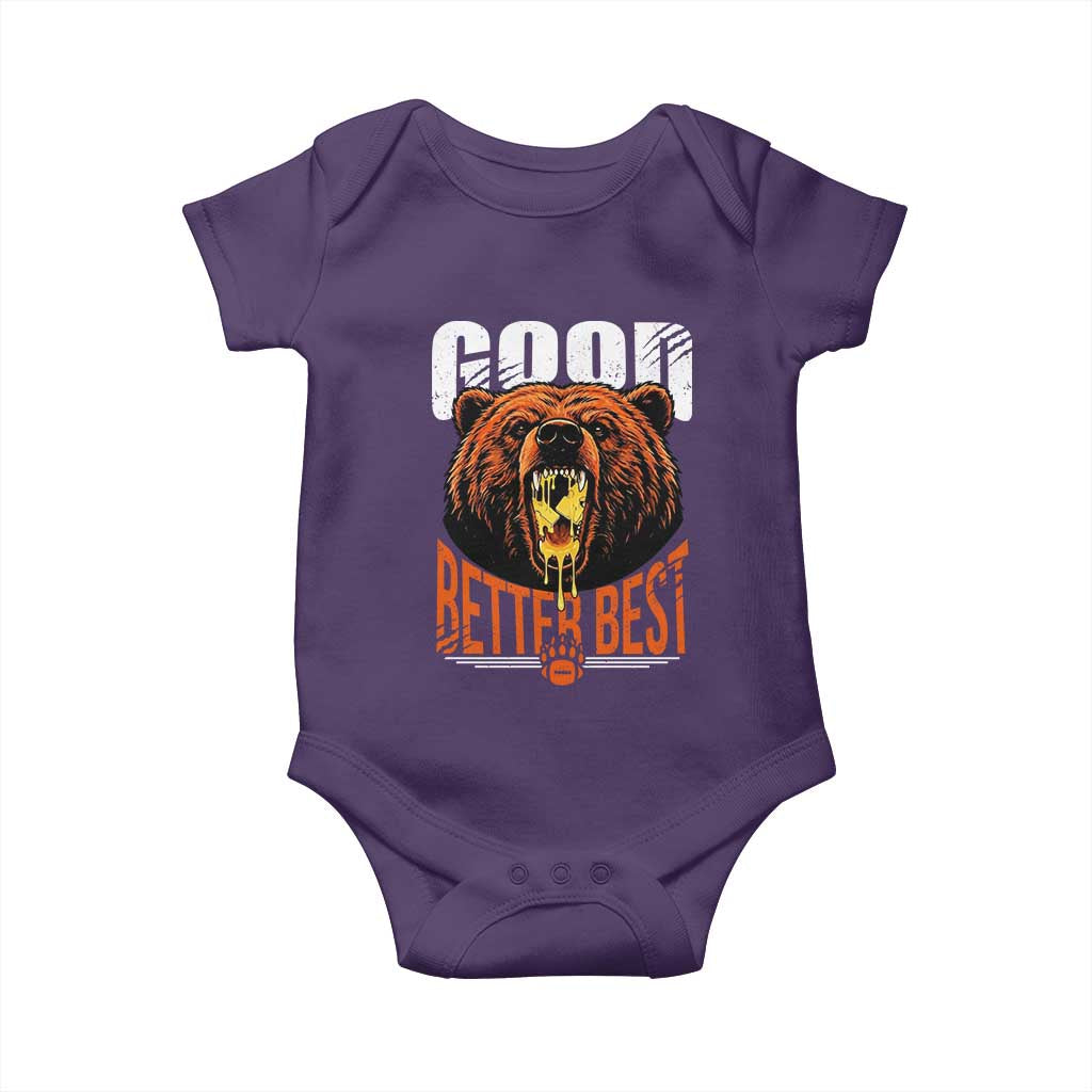 Funny Good Better Best Baby Onesie BR Eating Cheese CFB Football Fans TS11 Purple Print Your Wear