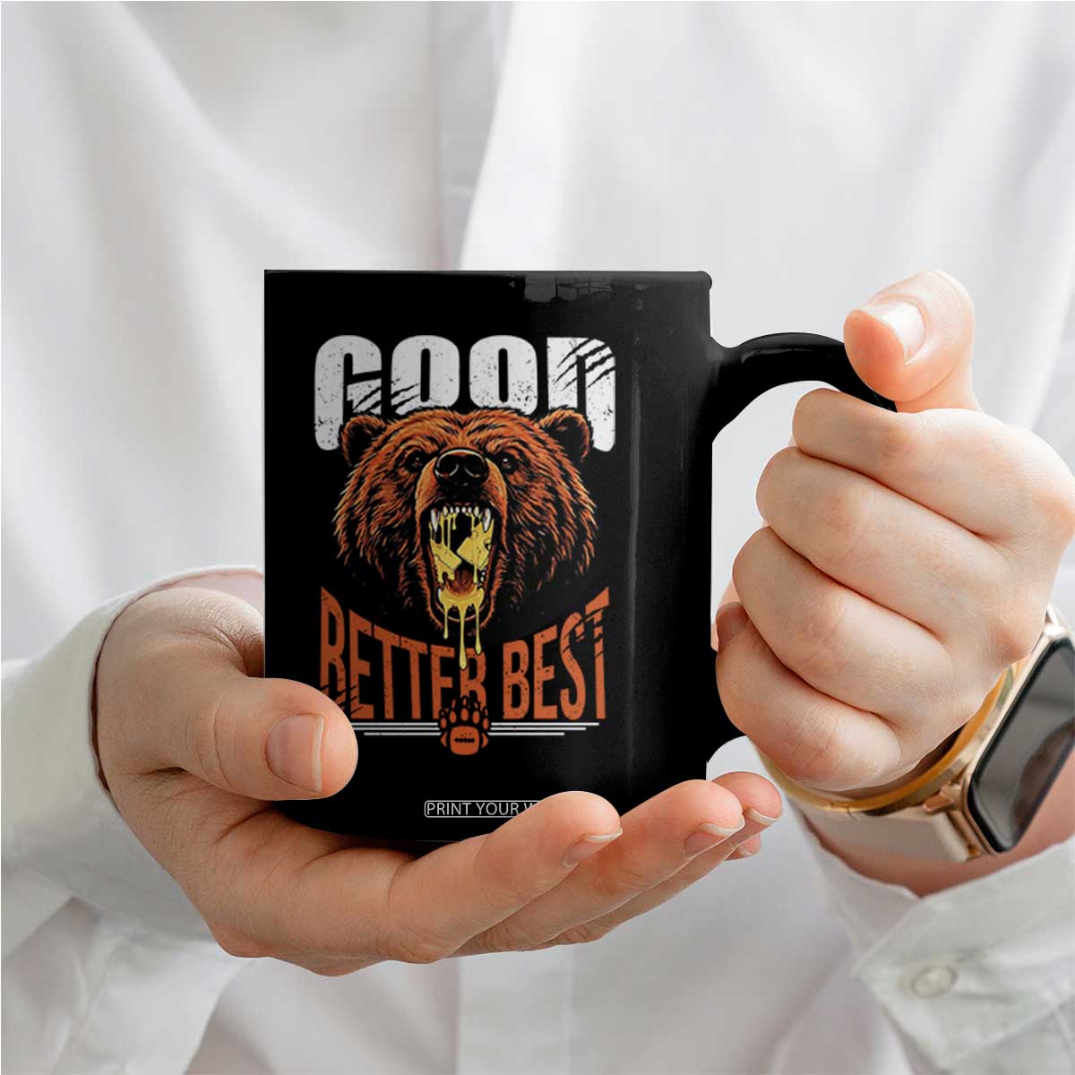 Funny Good Better Best Coffee Mug BR Eating Cheese CFB Football Fans TS11 Print Your Wear