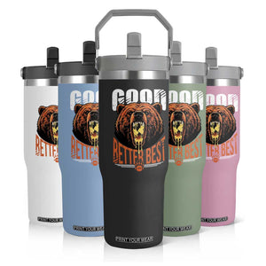 Funny Good Better Best Flip Straw Tumbler BR Eating Cheese CFB Football Fans TS11 Print Your Wear