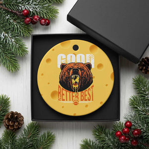Funny Good Better Best Ceramic Ornament BR Eating Cheese CFB Football Fans TS11 1pc Yellow Cheese Print Your Wear