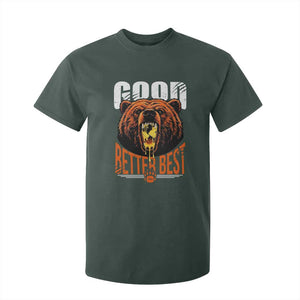 Funny Good Better Best T Shirt For Kid BR Eating Cheese CFB Football Fans TS11 Dark Forest Green Print Your Wear