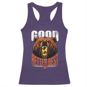 Funny Good Better Best Racerback Tank Top BR Eating Cheese CFB Football Fans TS11 Purple Print Your Wear