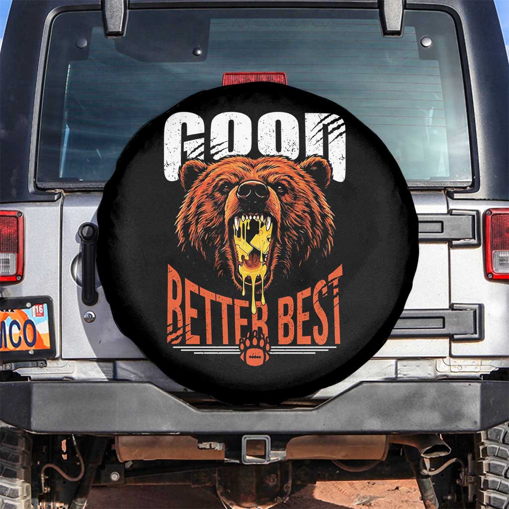 Funny Good Better Best Spare Tire Cover BR Eating Cheese CFB Football Fans TS11 No hole Black Print Your Wear