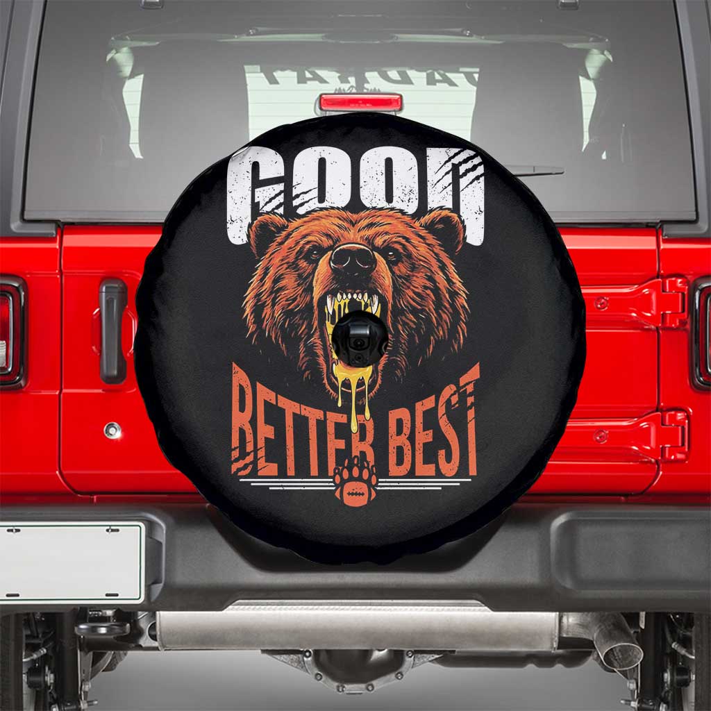 Funny Good Better Best Spare Tire Cover BR Eating Cheese CFB Football Fans TS11 Black Print Your Wear