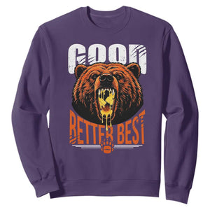 Funny Good Better Best Sweatshirt BR Eating Cheese CFB Football Fans TS11 Purple Print Your Wear