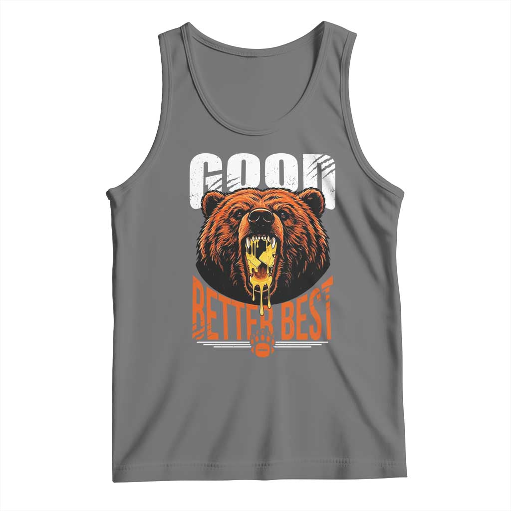 Funny Good Better Best Tank Top BR Eating Cheese CFB Football Fans TS11 Black Heather Print Your Wear