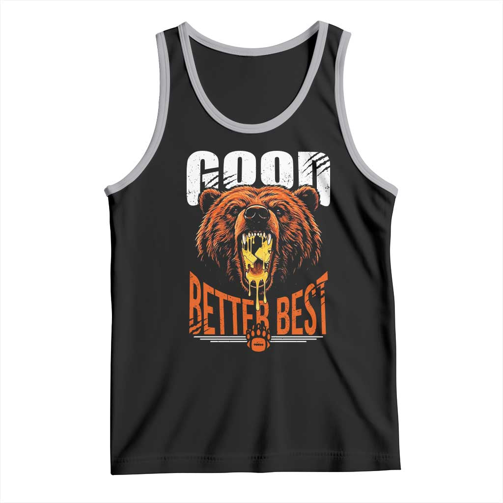Funny Good Better Best Tank Top BR Eating Cheese CFB Football Fans TS11 Black Athletic Heather Print Your Wear
