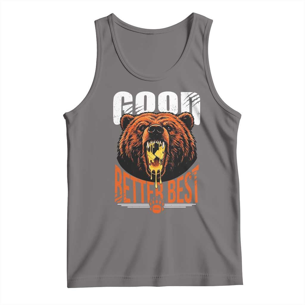 Funny Good Better Best Tank Top BR Eating Cheese CFB Football Fans TS11 Deep Heather Print Your Wear