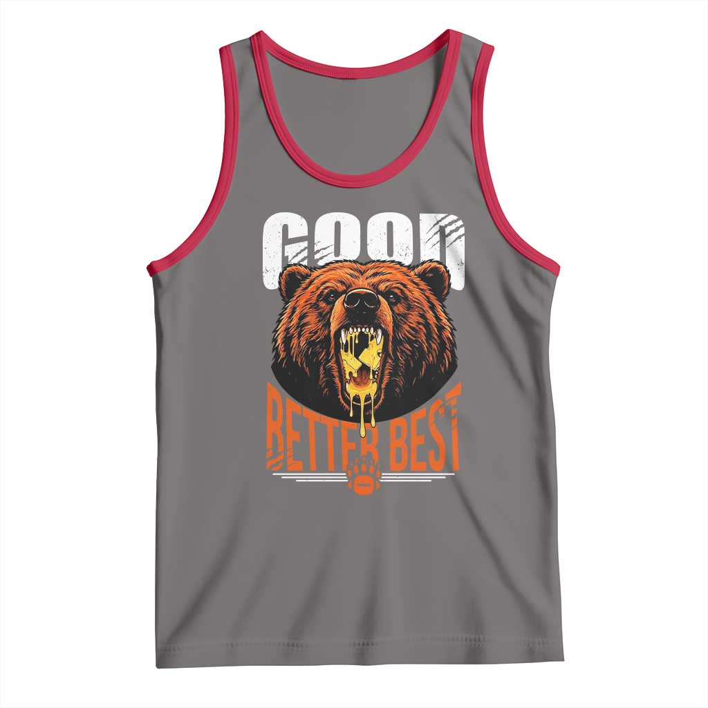 Funny Good Better Best Tank Top BR Eating Cheese CFB Football Fans TS11 Deep Heather Red Print Your Wear