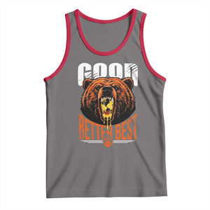 Funny Good Better Best Tank Top BR Eating Cheese CFB Football Fans TS11 Deep Heather Red Print Your Wear