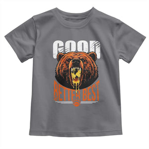 Funny Good Better Best Toddler T Shirt BR Eating Cheese CFB Football Fans TS11 Charcoal Print Your Wear