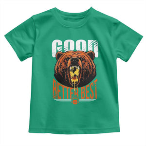 Funny Good Better Best Toddler T Shirt BR Eating Cheese CFB Football Fans TS11 Irish Green Print Your Wear