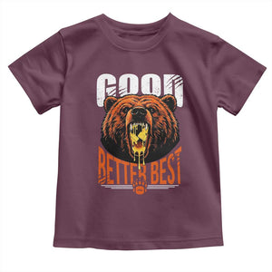Funny Good Better Best Toddler T Shirt BR Eating Cheese CFB Football Fans TS11 Maroon Print Your Wear