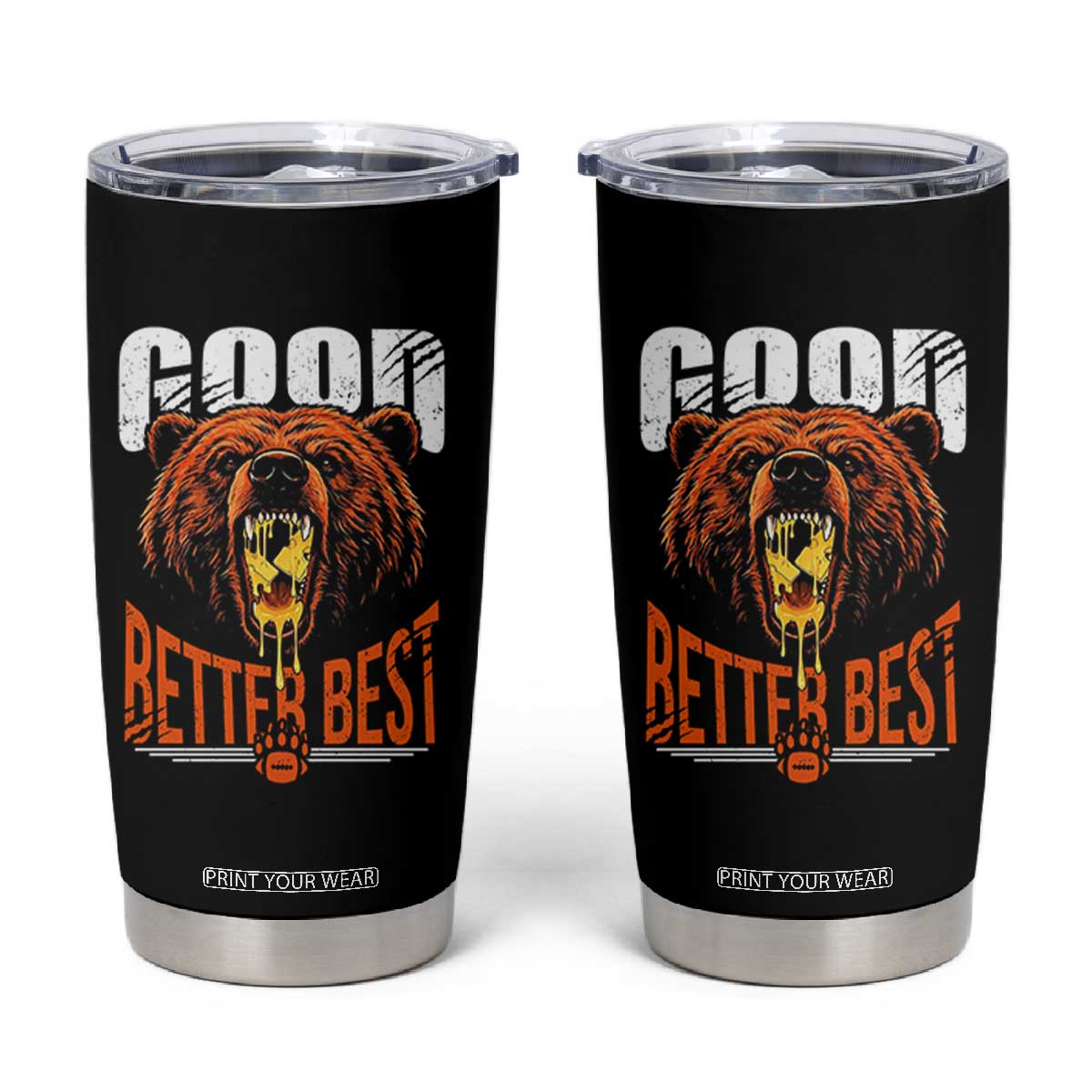 Funny Good Better Best Tumbler Cup BR Eating Cheese CFB Football Fans TS11 Black Print Your Wear