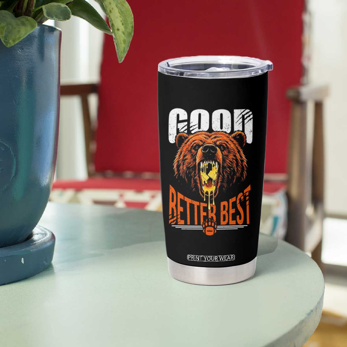 Funny Good Better Best Tumbler Cup BR Eating Cheese CFB Football Fans TS11 Print Your Wear