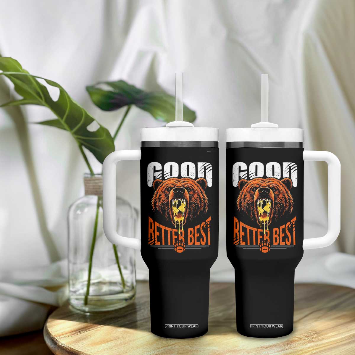 Funny Good Better Best Tumbler With Handle BR Eating Cheese CFB Football Fans TS11 Print Your Wear