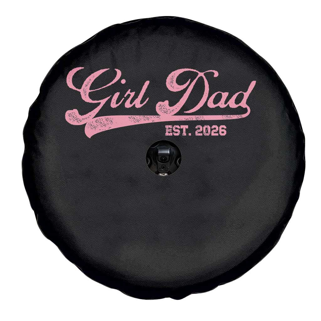 Girl Dad Est 2026 Spare Tire Cover Dad Of Girl 2026 Pink Baby Announcement TS11 Print Your Wear