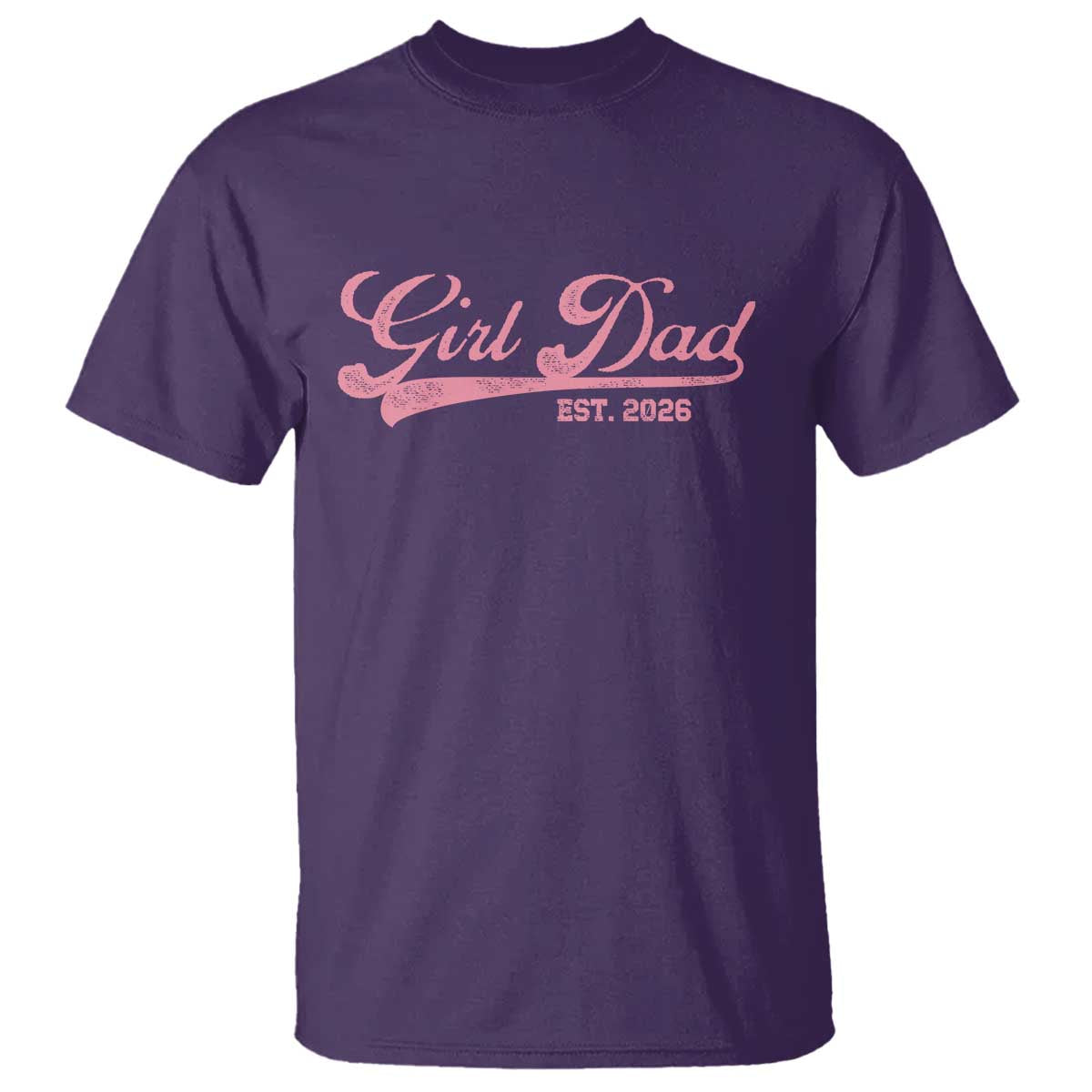 Girl Dad Est 2026 T Shirt Dad Of Girl 2026 Pink Baby Announcement TS11 Purple Print Your Wear