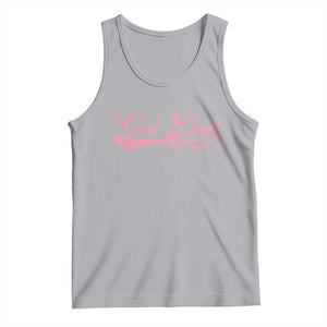 Girl Dad Est 2026 Tank Top Dad Of Girl 2026 Pink Baby Announcement TS11 Athletic Heather Print Your Wear