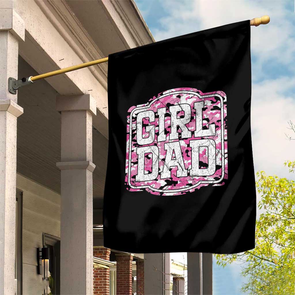 Girl Dad Garden Flag Pink Camo Hunting Daddy Father's Day TS11 Print Your Wear