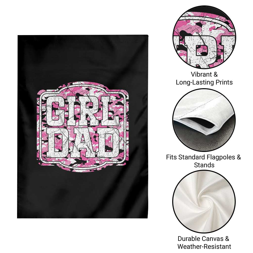 Girl Dad Garden Flag Pink Camo Hunting Daddy Father's Day TS11 Print Your Wear