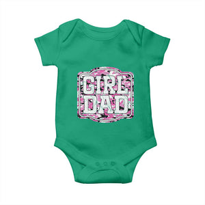 Girl Dad Baby Onesie Pink Camo Hunting Daddy Father's Day TS11 Irish Green Print Your Wear