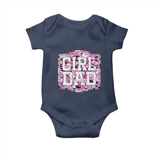 Girl Dad Baby Onesie Pink Camo Hunting Daddy Father's Day TS11 Navy Print Your Wear