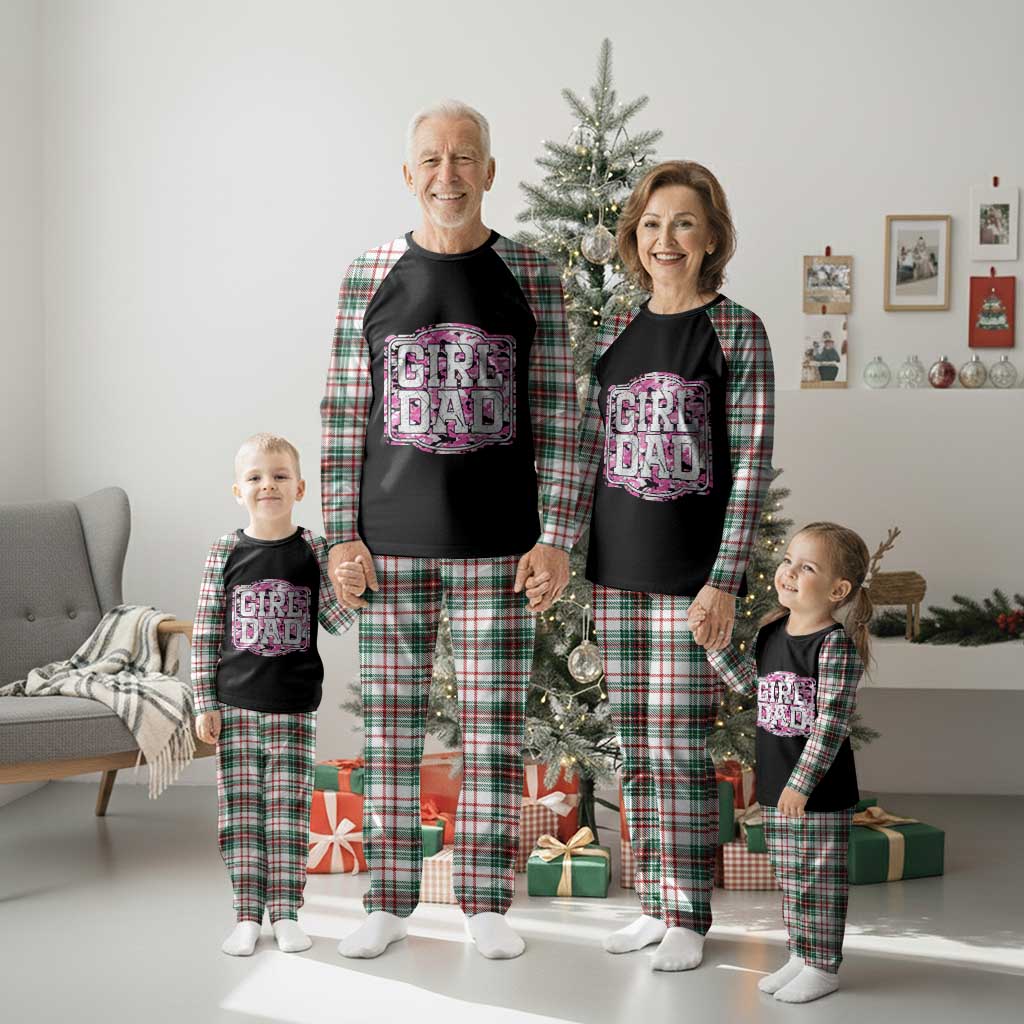 Girl Dad Plaid Pajama Set Pink Camo Hunting Daddy Father's Day TS11 Christmas Plaid Print Your Wear