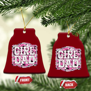 Girl Dad Ceramic Ornament Pink Camo Hunting Daddy Father's Day TS11 Print Your Wear