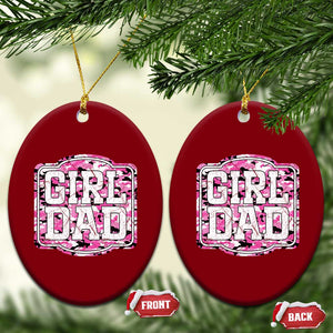Girl Dad Ceramic Ornament Pink Camo Hunting Daddy Father's Day TS11 Print Your Wear