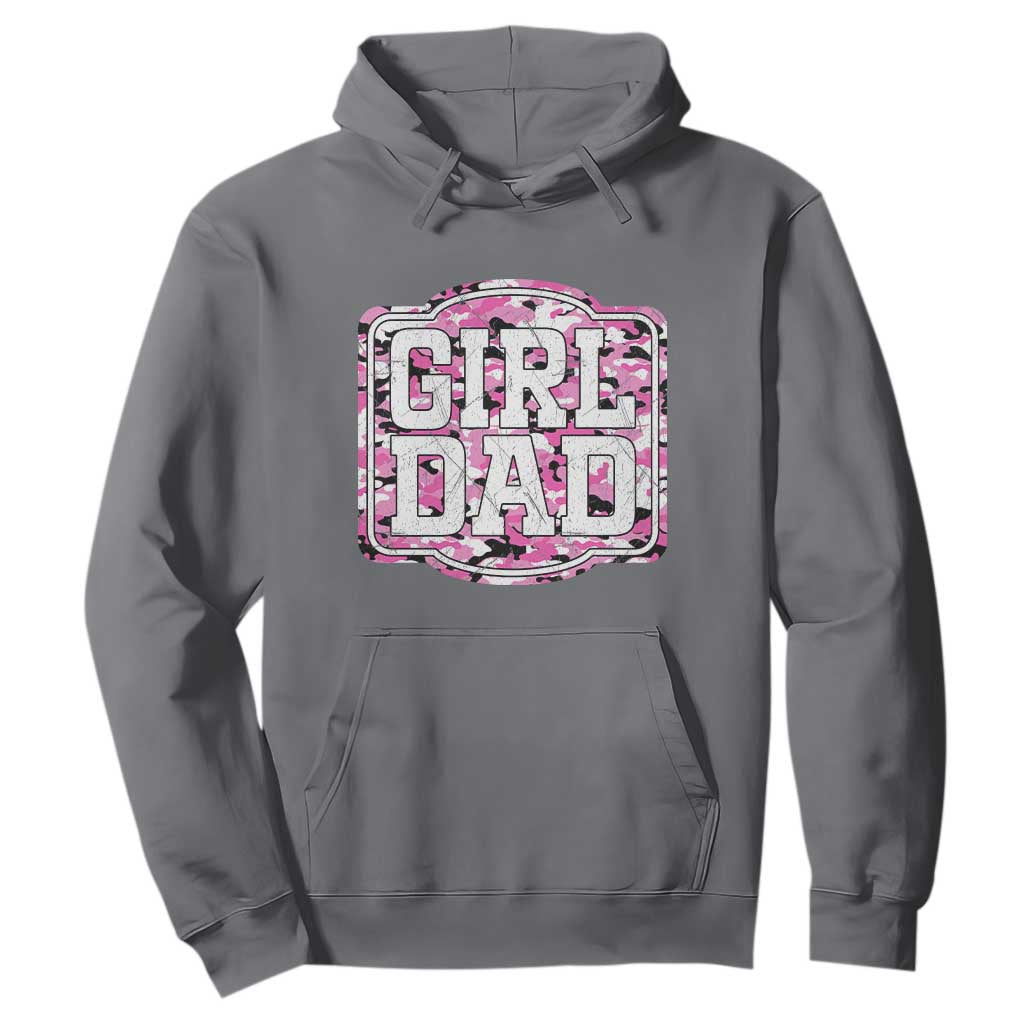 Girl Dad Hoodie Pink Camo Hunting Daddy Father's Day TS11 Charcoal Print Your Wear