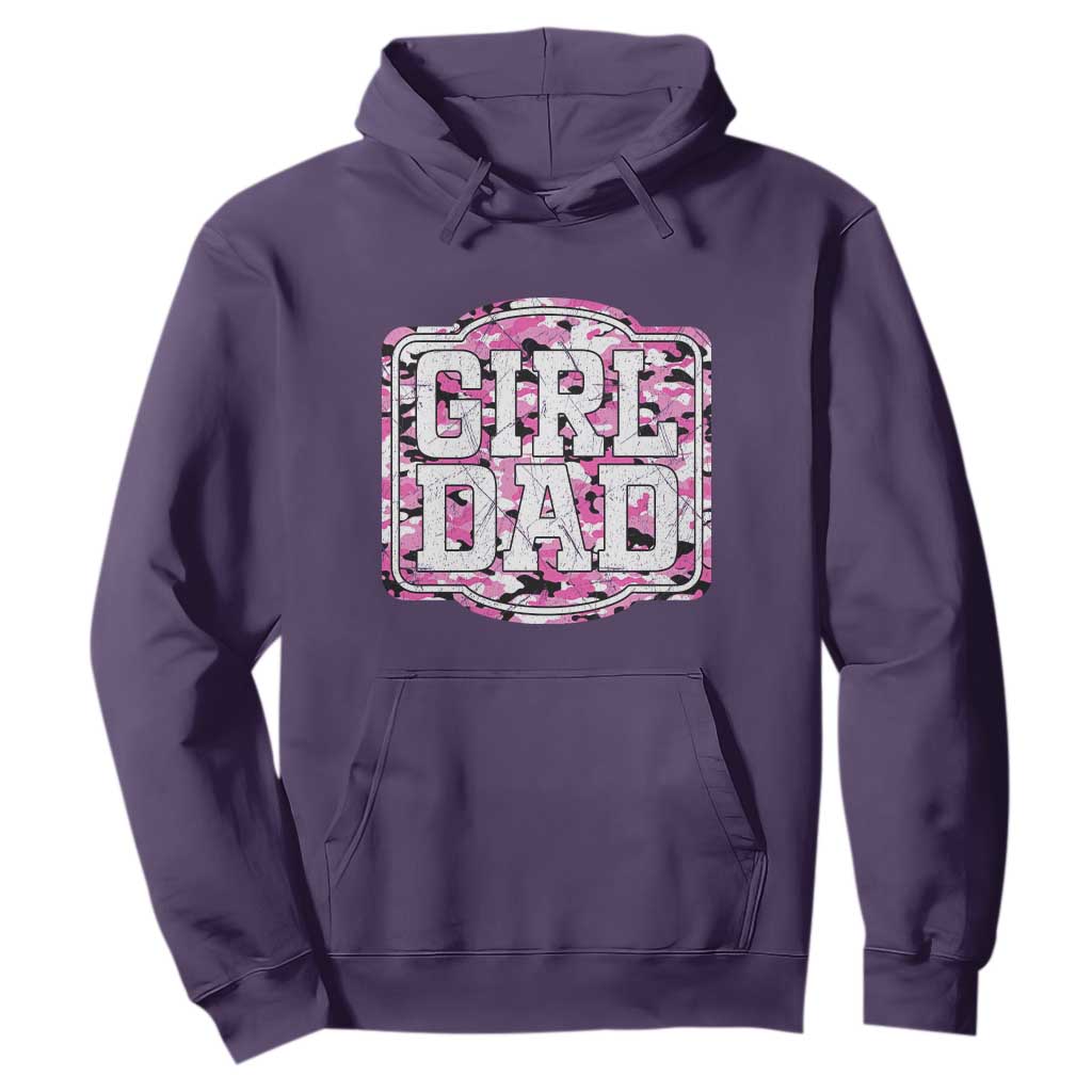 Girl Dad Hoodie Pink Camo Hunting Daddy Father's Day TS11 Purple Print Your Wear
