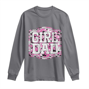 Girl Dad Long Sleeve Shirt Pink Camo Hunting Daddy Father's Day TS11 Charcoal Print Your Wear