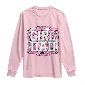 Girl Dad Long Sleeve Shirt Pink Camo Hunting Daddy Father's Day TS11 Light Pink Print Your Wear